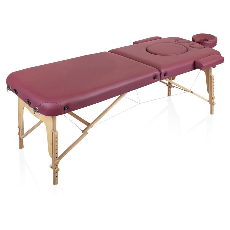Стол массажный медицинский Mizomed Premium DUO, бургунди
