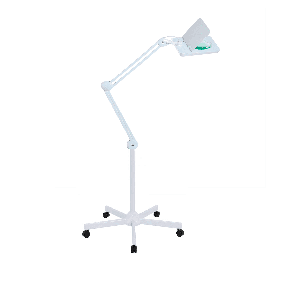 Лампа лупа Med-Mos 9002LED (9008LED-D-127) бестеневая, на штативе (FS2), с РУ, регулировкой яркости и настройкой угла