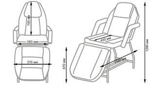 Косметологическая кушетка РЕЛАКС Стандарт