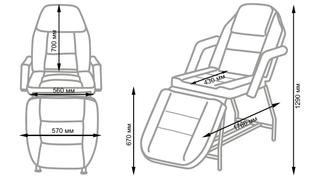 Косметологическая кушетка РЕЛАКС