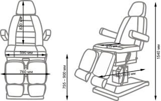 Педикюрное кресло Элегия-3 (Сириус-10)