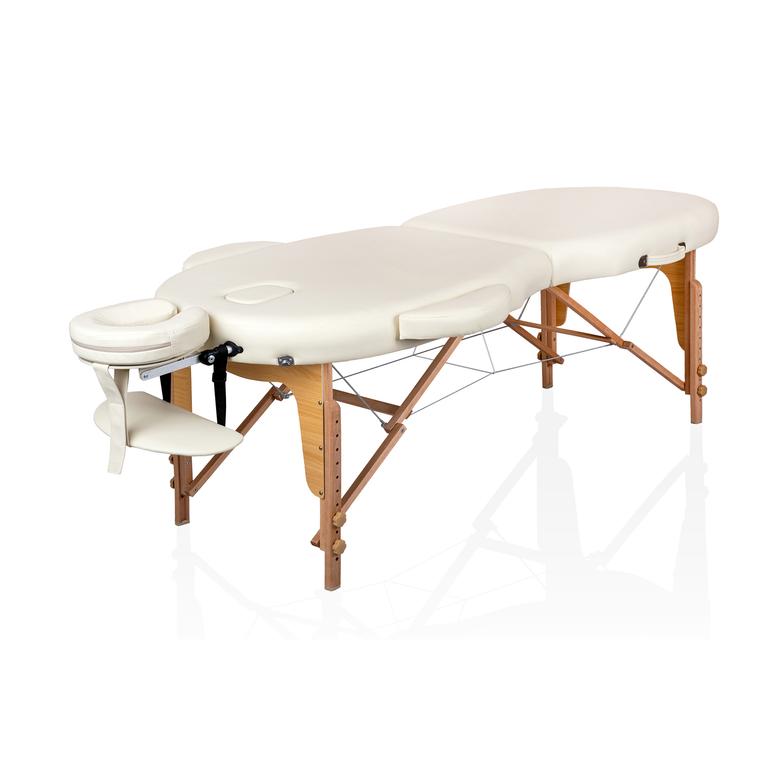 Стол массажный медицинский Mizomed Premium Oval 2, крем