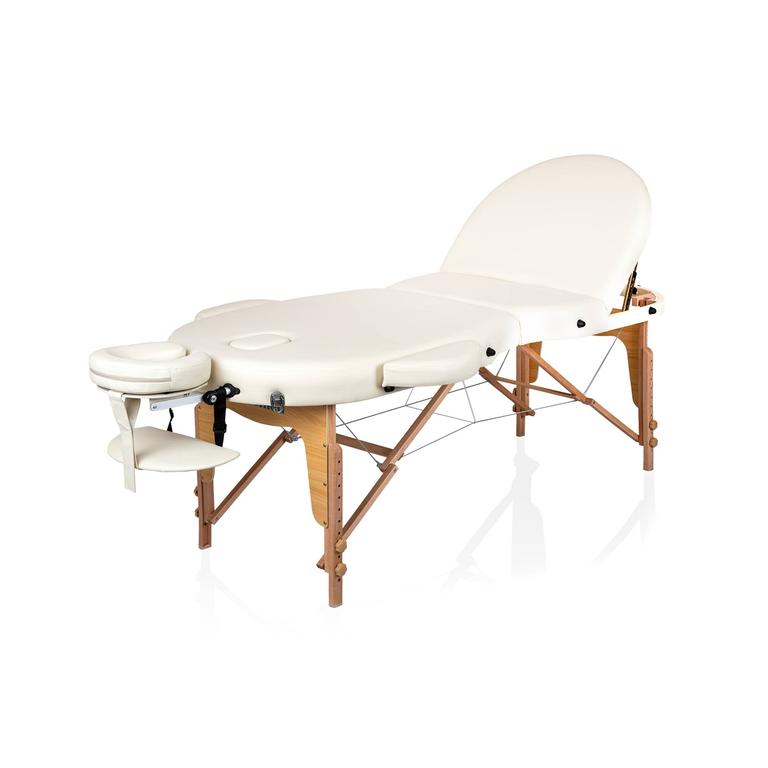 Стол массажный медицинский Mizomed Premium Oval 3, крем