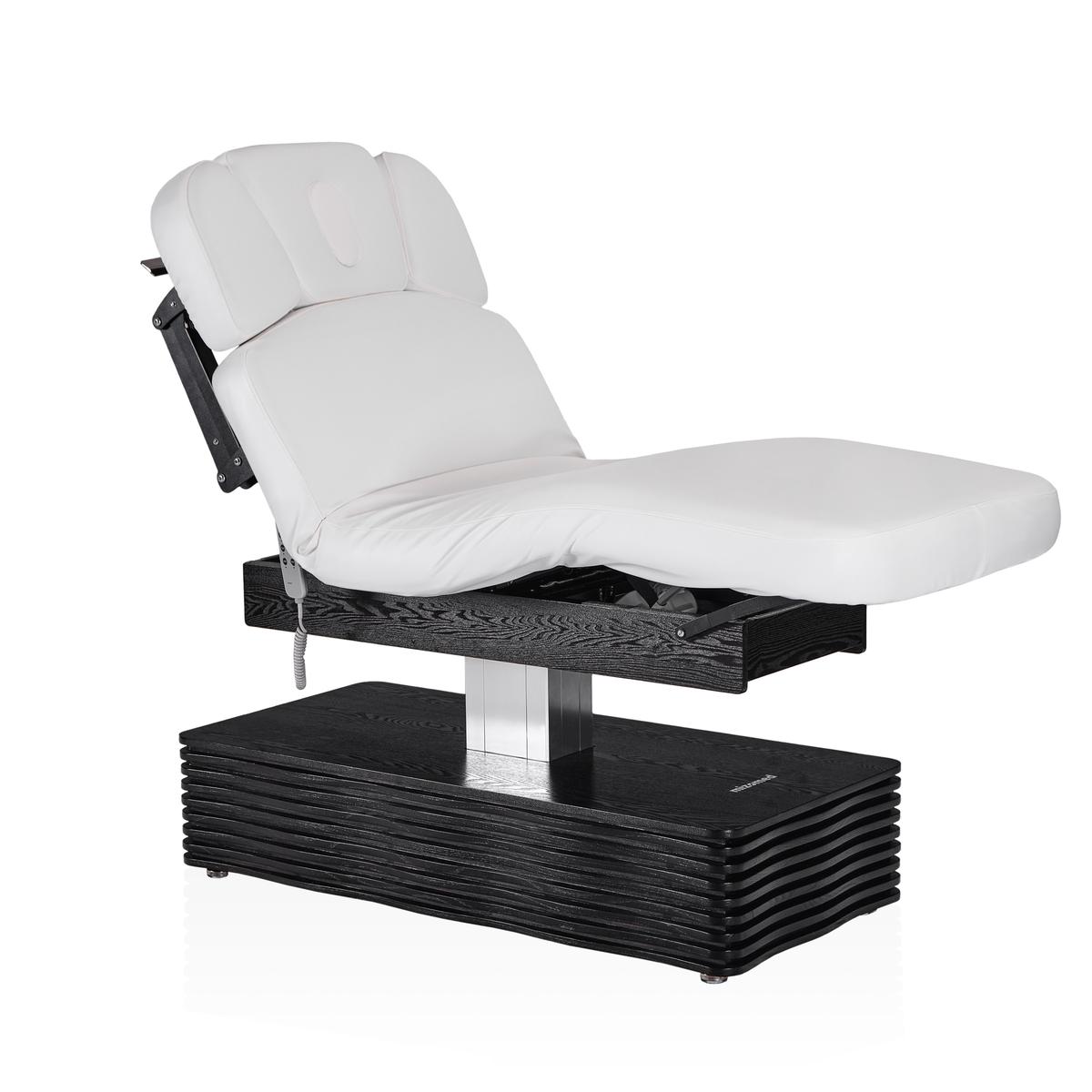 Электрический стационарный массажный стол Mizomed NESS-C Salon-Walnut с электроприводом белый